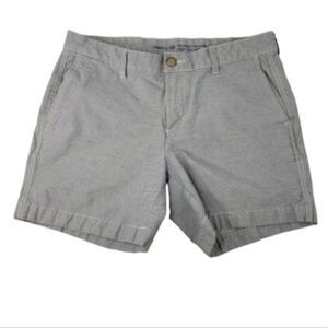 4 27 GAP KHAKIS blue white striped girlfriend 5" nautical shorts + pockets small